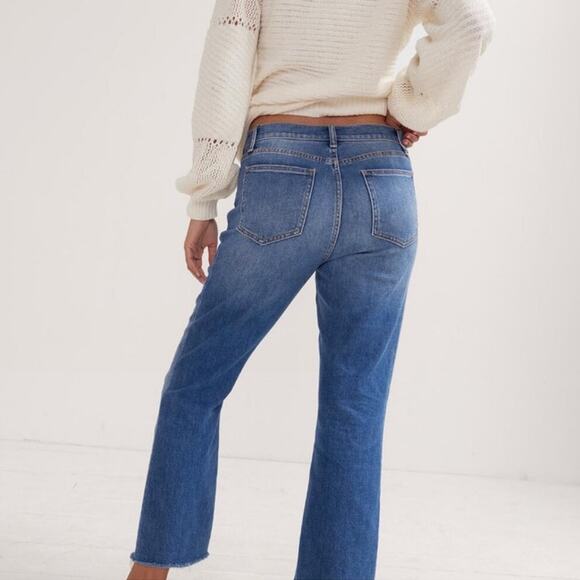 Hatch Cropped Raw Hem Maternity Denim Jeans Size 28 - Picture 3 of 6